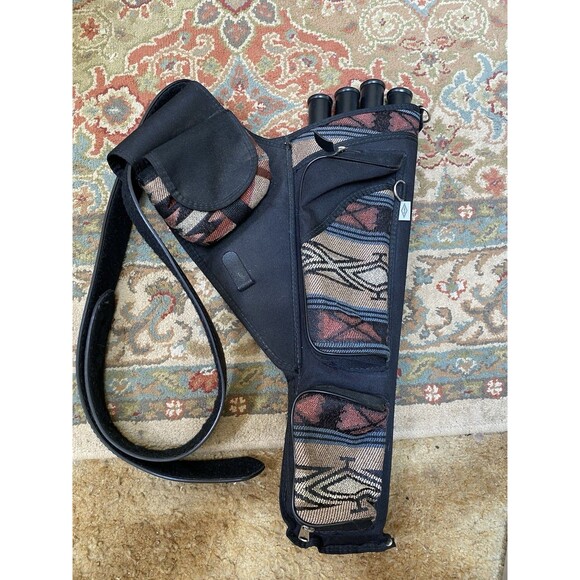 NEET Right-Handed XL Hip Belt Quiver Holder Aztec Southwestern 4-Tubes 3-Pockets - Picture 1 of 16